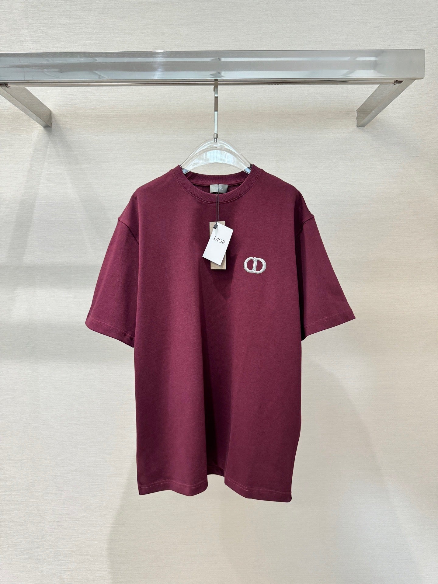 T-shirt CD Icon, coupe relax bordeaux