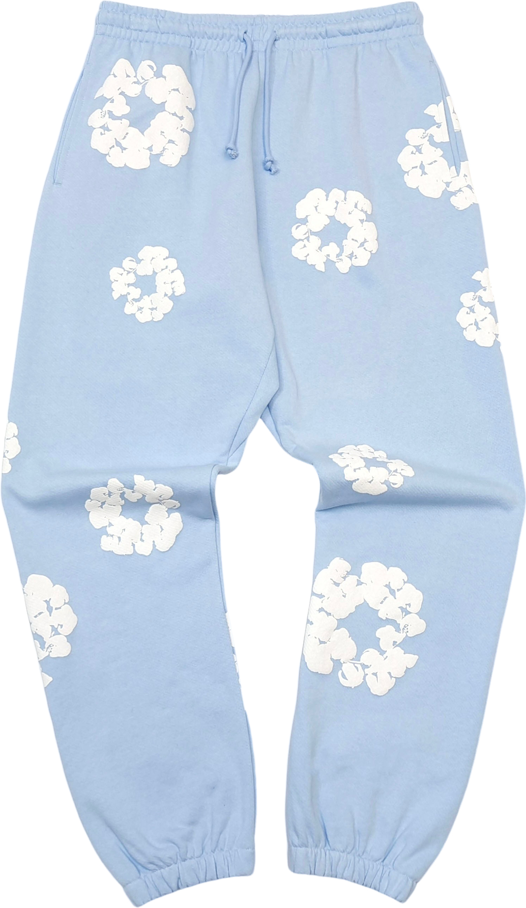 Denim Trs - pantalon en Coton à imprimé graphique - bleu ciel