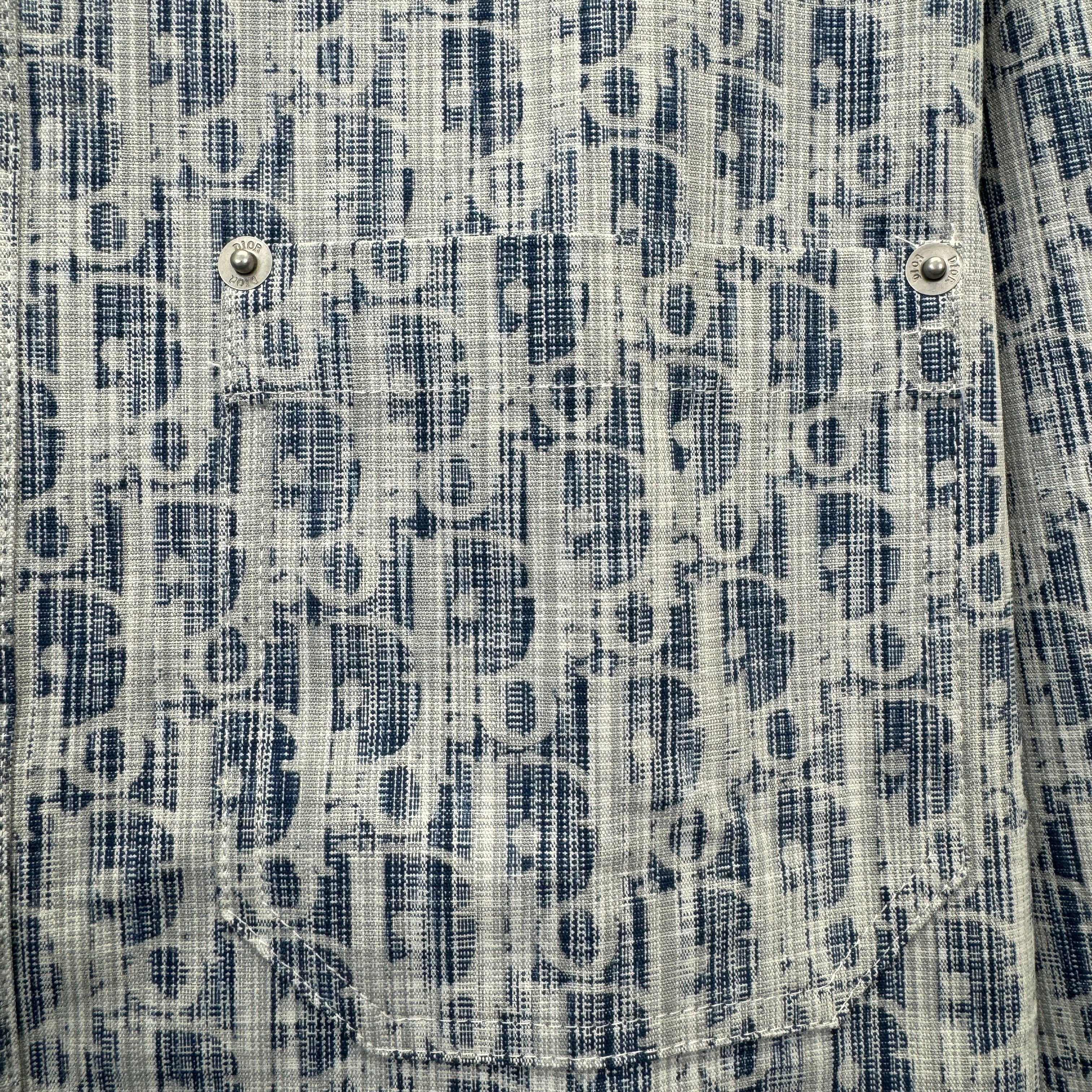 Surchemise Denim CD Oblique coton bleu et blanc