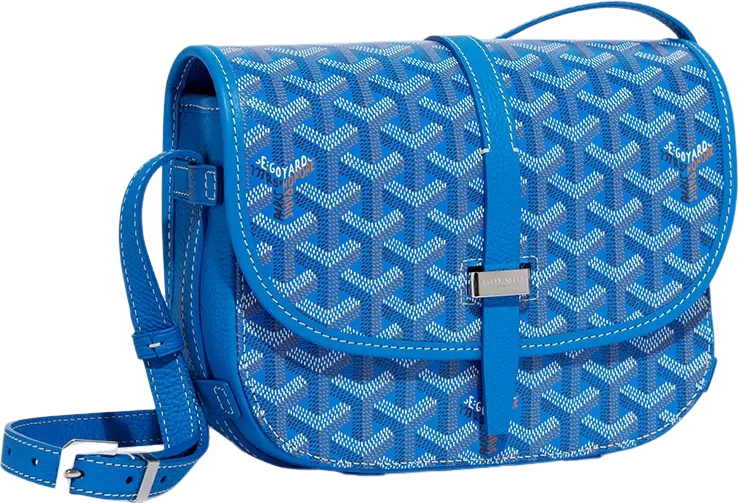 Sac Belvédère blue leather