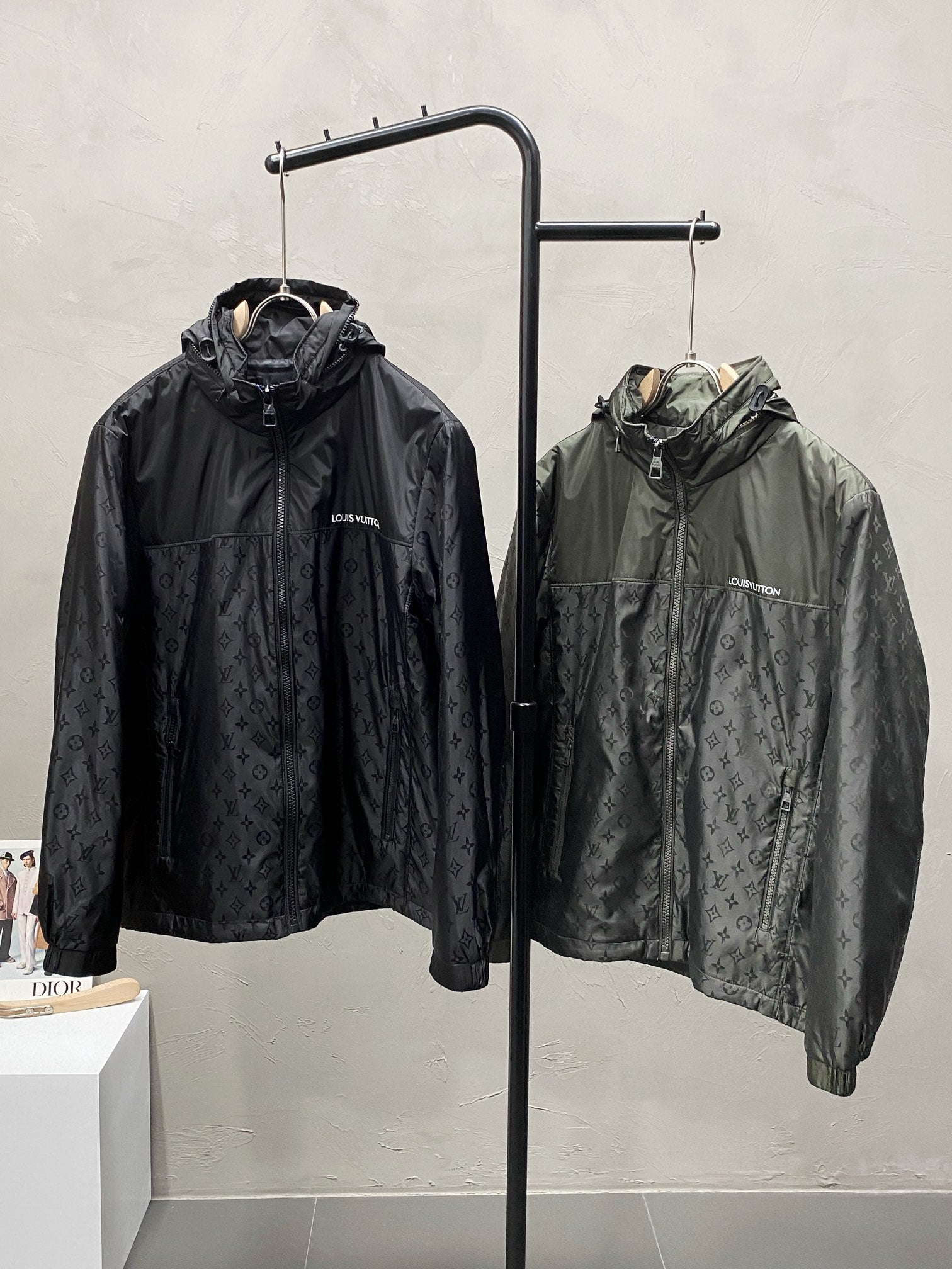 Veste Lv monogramme noir/vert