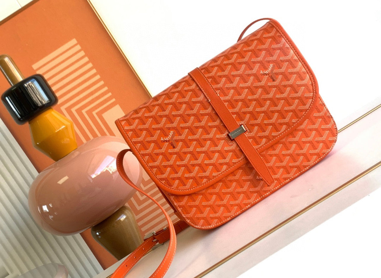 Sac Belvédère orange leather