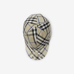 Casquette de baseball en coton mélangé Check EKD LICHEN