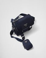 Sac porté épaule en Re-Nylon et cuir Saffiano