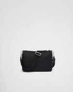 Sac porté épaule en Re-Nylon et cuir Saffiano
