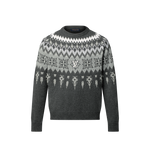 Pull ornementé en laine et cachemire