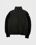 Moncler doudoune bi-matière cardigan
