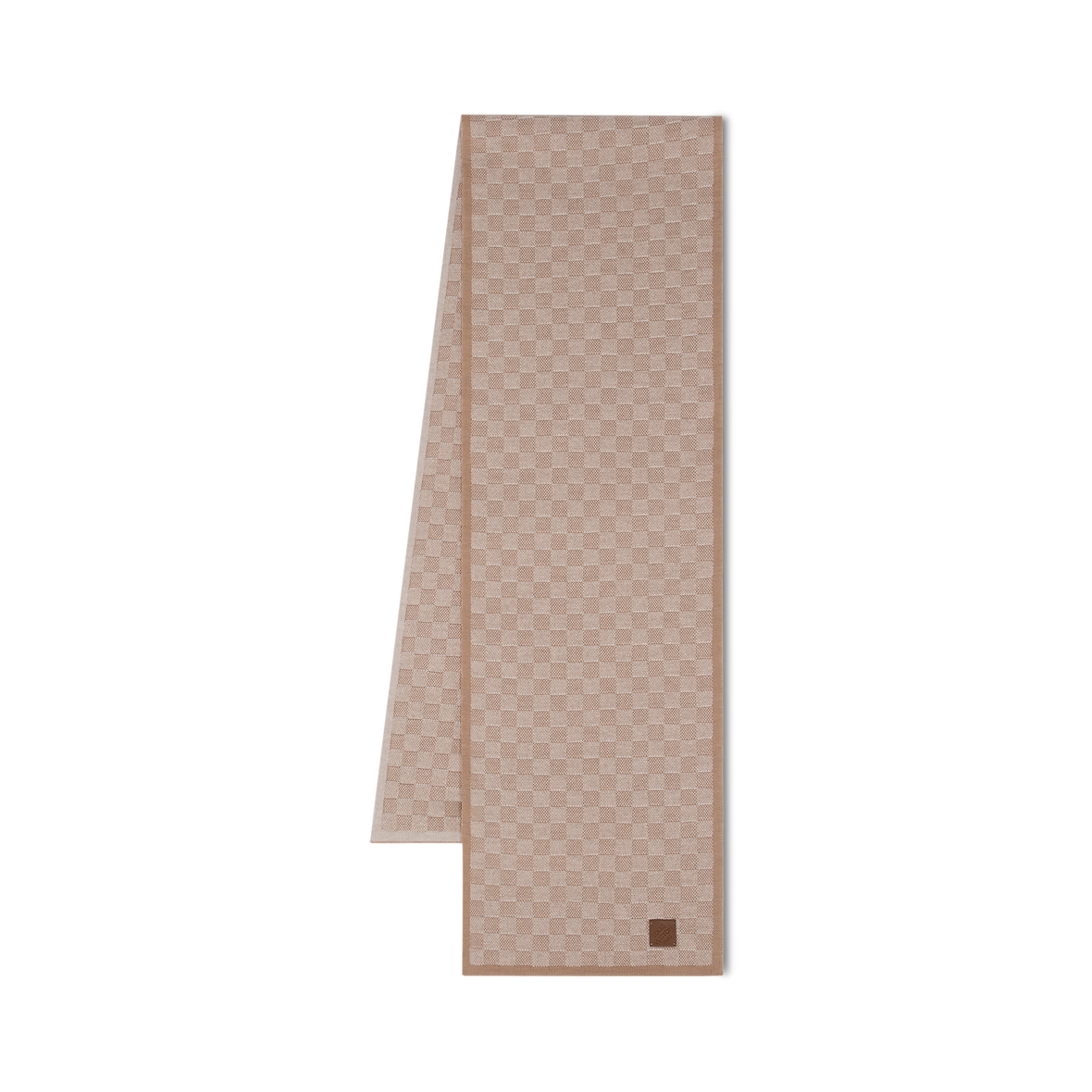 Bonnet et Écharpe Néo Petit Damier Beige