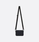 Pochette zippée à bandoulière Noir