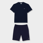 Ensemble short/t-shirt Lac*ste Bleu marine