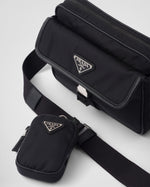 Sac porté épaule en Re-Nylon et cuir Saffiano