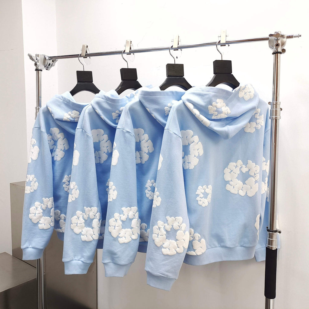 Denim Trs - Sweat en Coton à imprimé graphique - bleu ciel