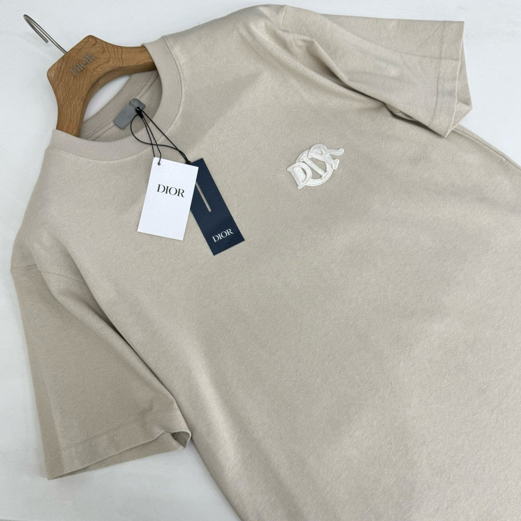 T-shirt Cd Charm, coupe relax Jersey de coton beige