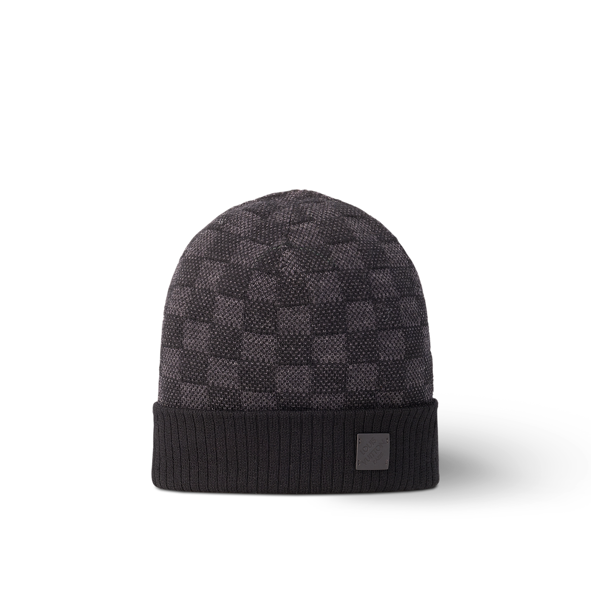 Bonnet et Écharpe Néo Petit Damier Noir
