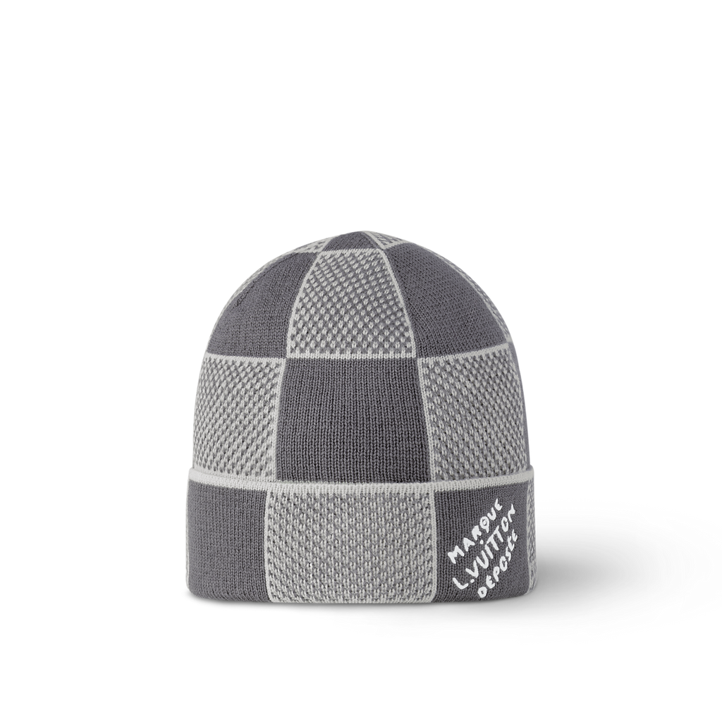 Bonnet et Écharpe Damier Heritage Gris