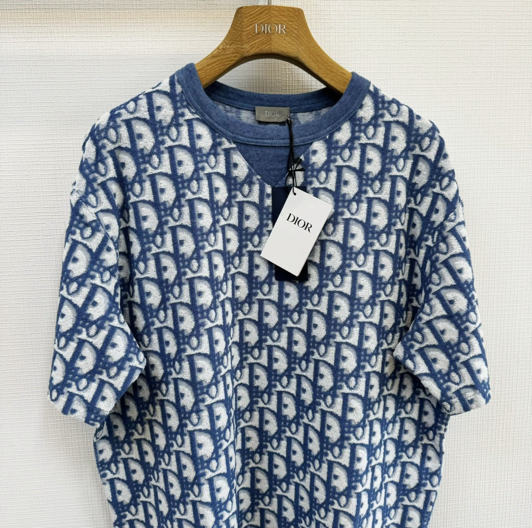 T-shirt cd Oblique, coupe relax bleu