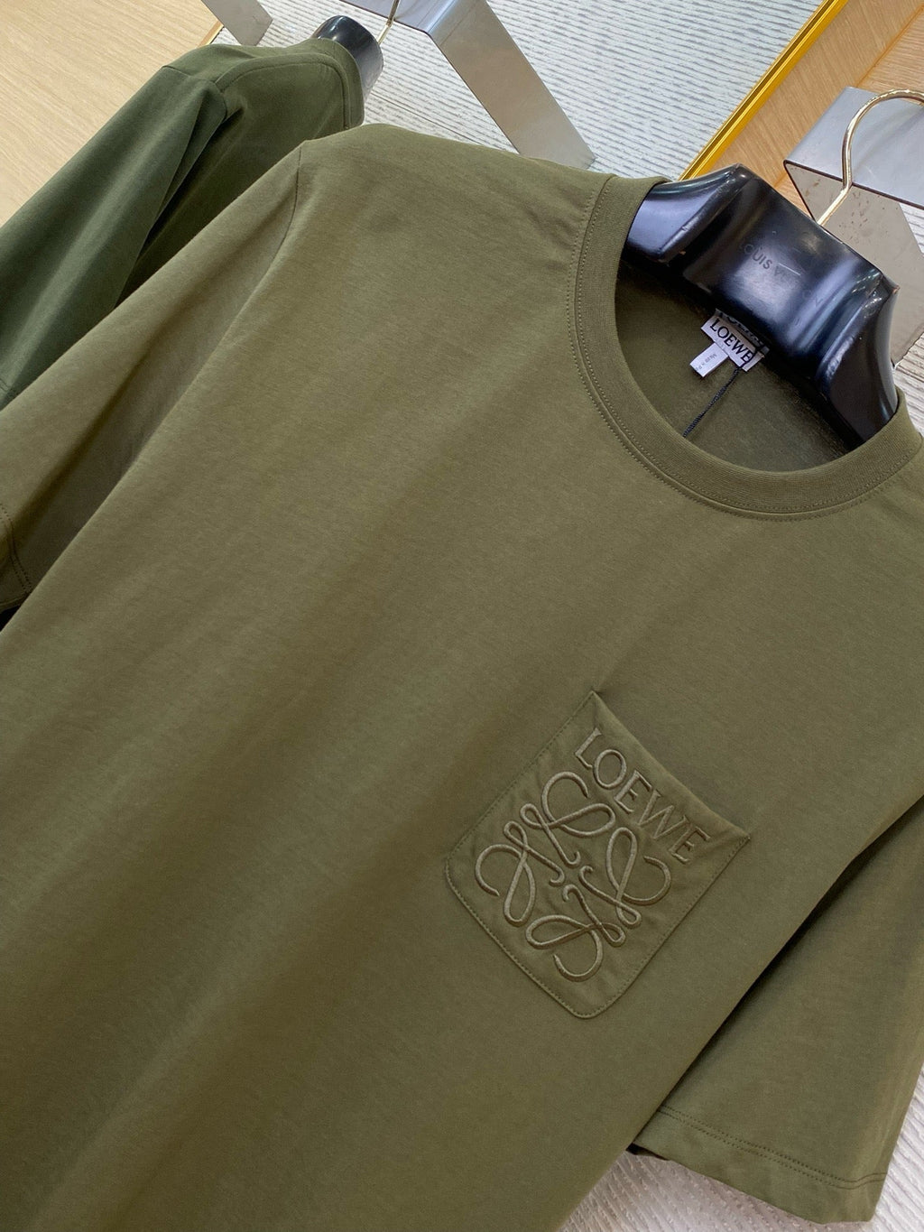 LOEW T shirt décontracté kaki