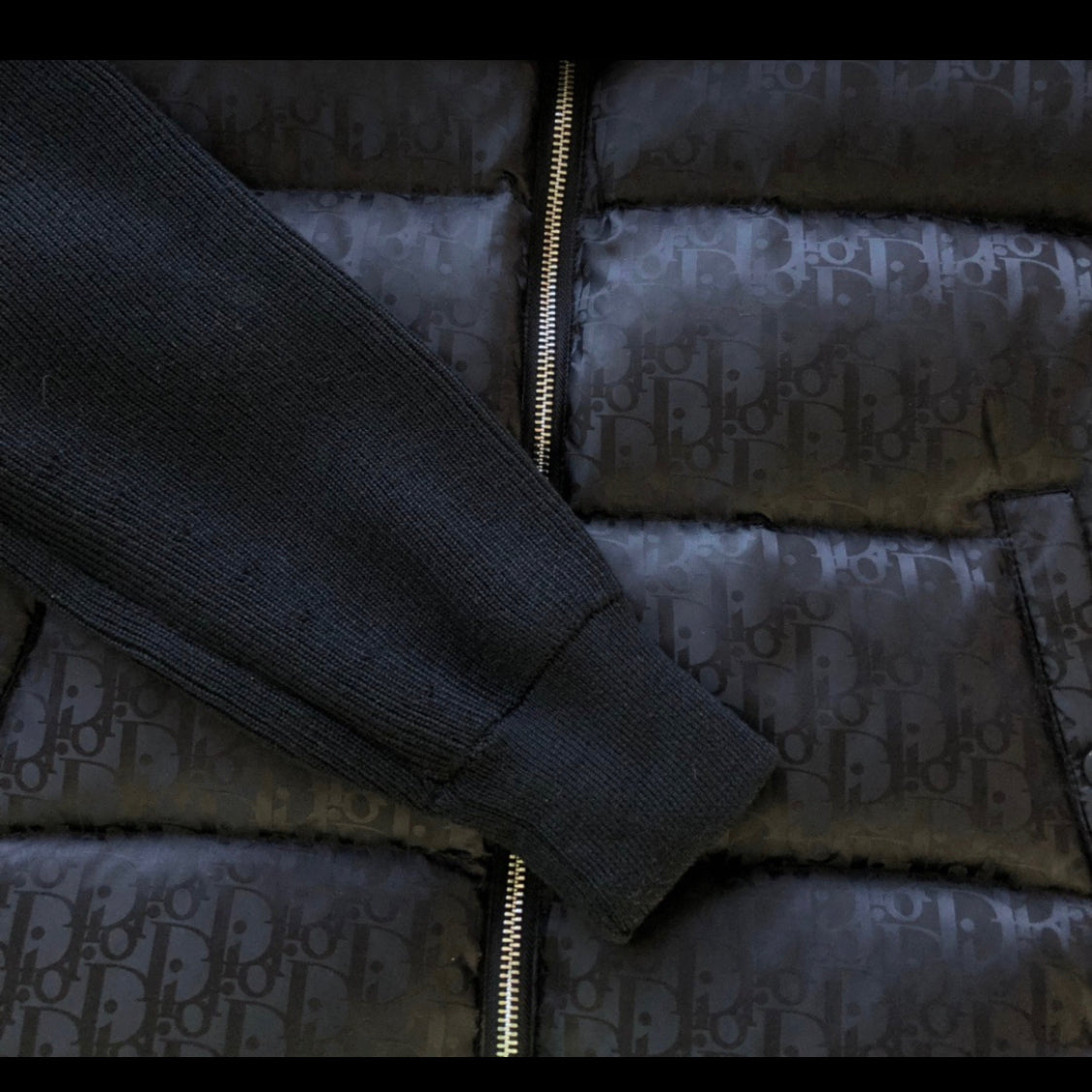 Veste Cd en maille noir facture