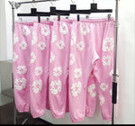 Denim Trs - pantalon en Coton à imprimé graphique - rose