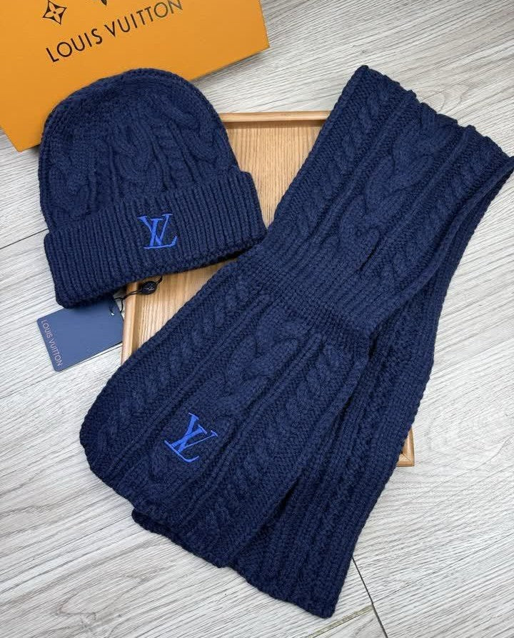 Bonnet et écharpe LV