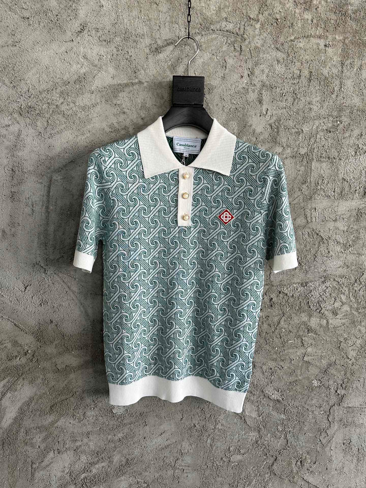 Casa polo à motif monogrammé en jacquard