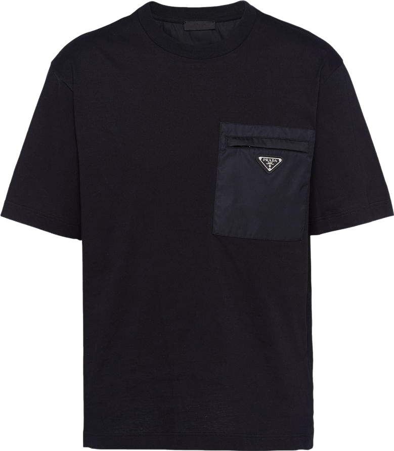 T shirt Prd Black Cotton  and re nylon