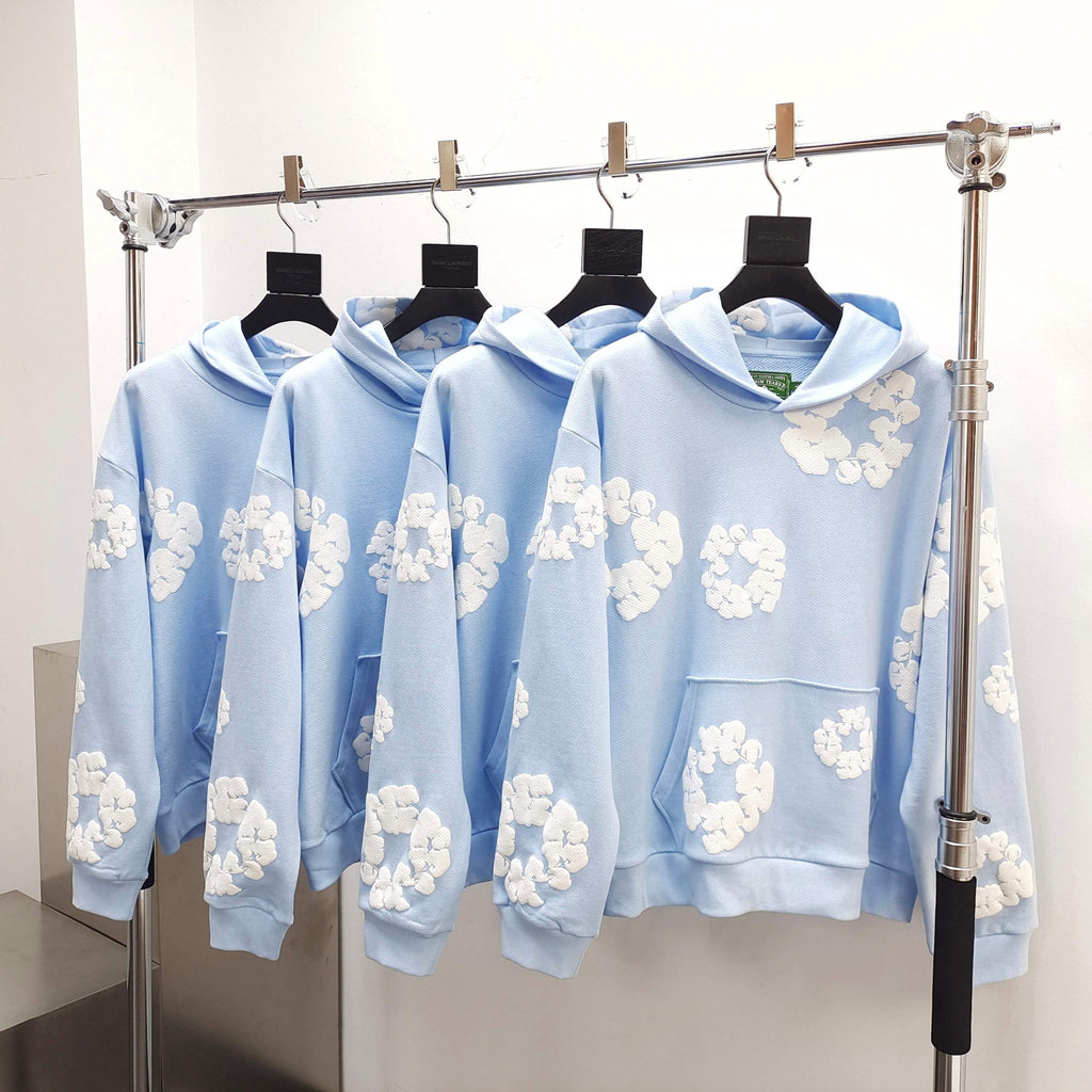 Denim Trs - Sweat en Coton à imprimé graphique - bleu ciel