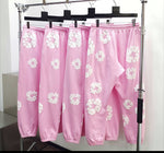 Denim Trs - pantalon en Coton à imprimé graphique - rose