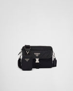 Sac porté épaule en Re-Nylon et cuir Saffiano