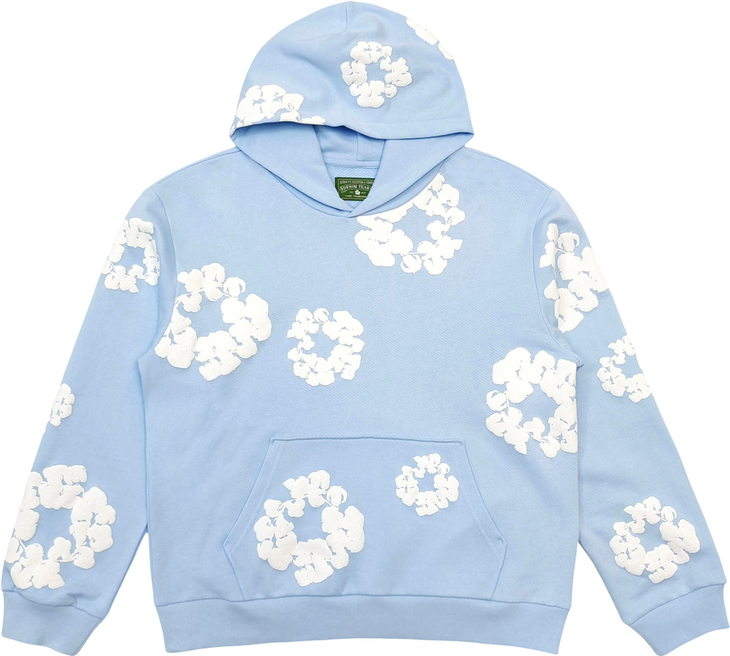 Denim Trs - Sweat en Coton à imprimé graphique - bleu ciel