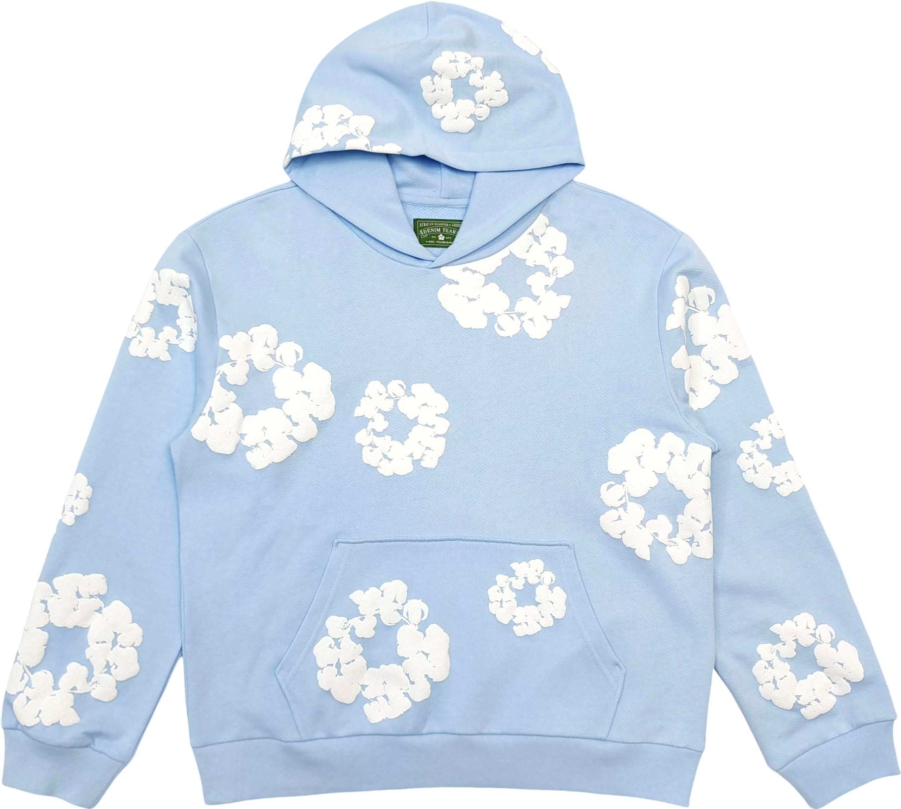 Denim Trs - Sweat en Coton à imprimé graphique - bleu ciel