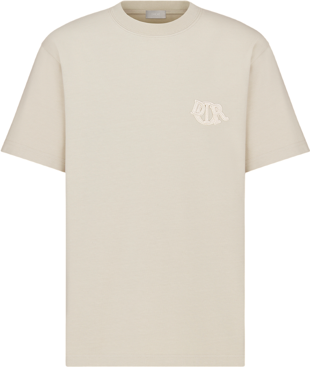 T-shirt Cd Charm, coupe relax Jersey de coton beige