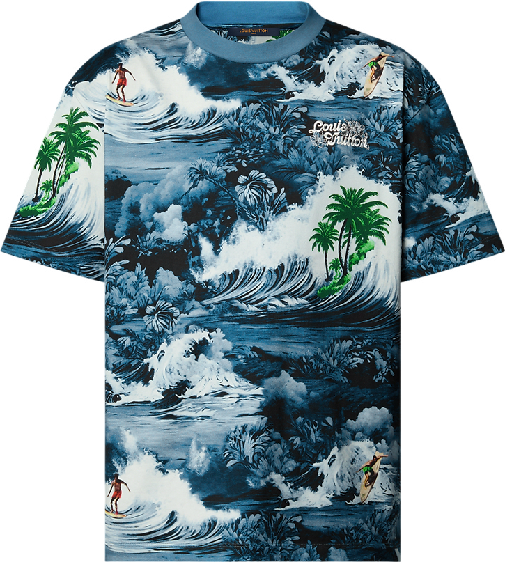 Tee-shirt lv  manches courtes imprimé en coton