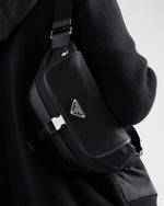 Sac porté épaule en Re-Nylon et cuir Saffiano