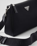 Sac porté épaule en Re-Nylon et cuir Saffiano