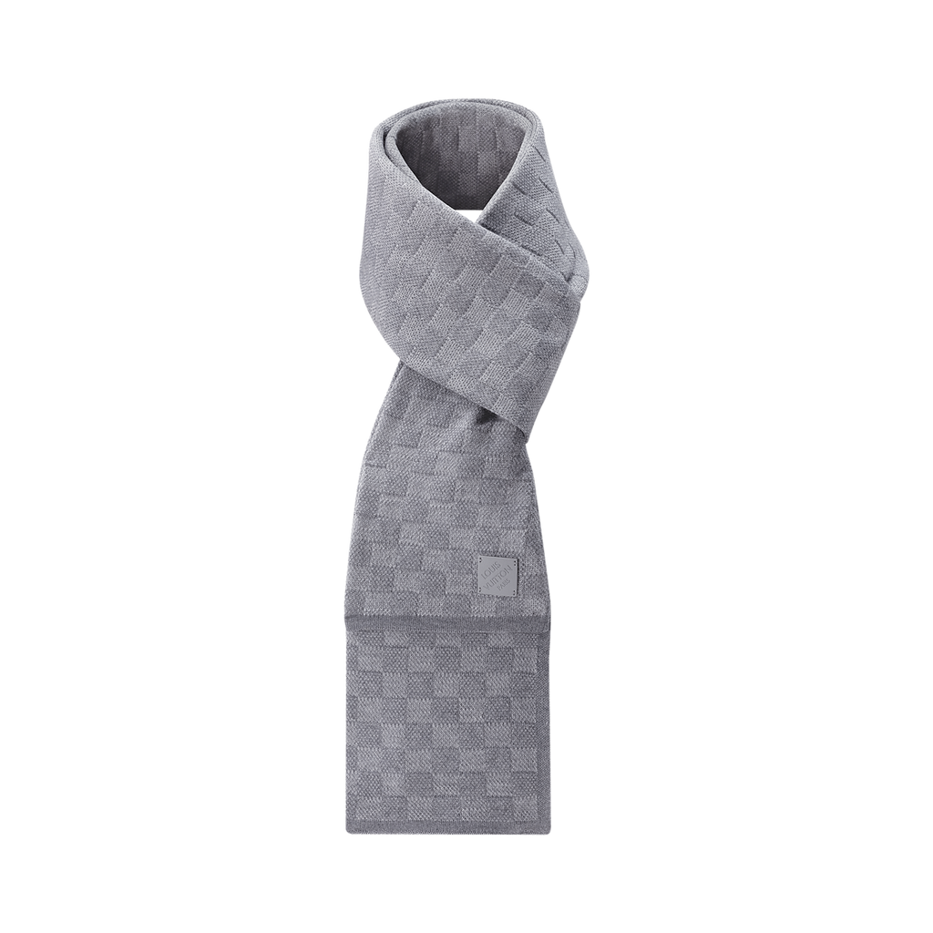 Bonnet et Écharpe Néo Petit Damier Gris