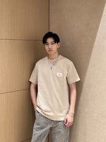 T-shirt Cd Charm, coupe relax Jersey de coton beige