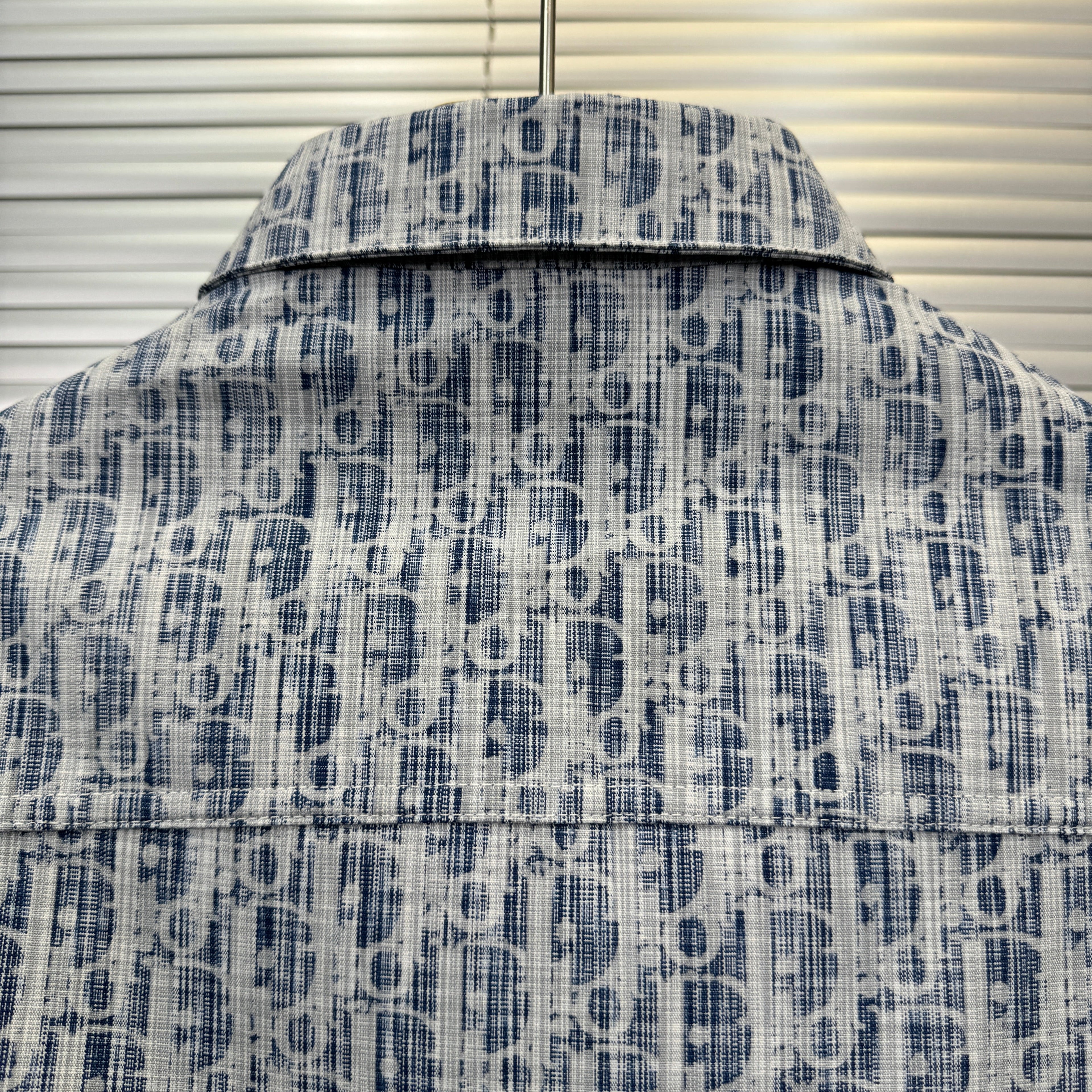 Surchemise  Denim CD Oblique coton bleu et blanc