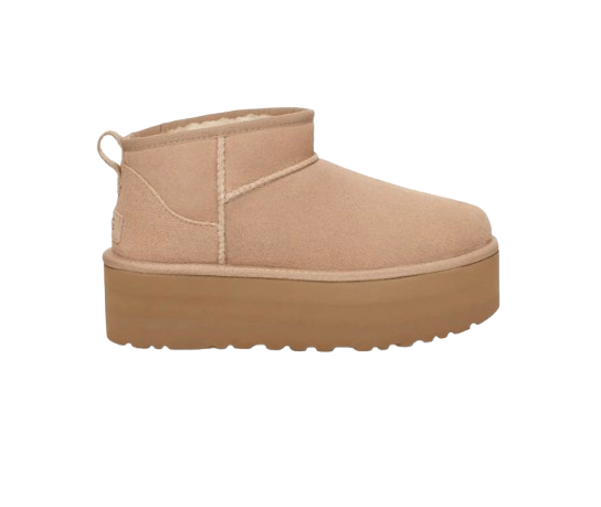 UGG Botte Classic Ultra Mini à plateforme Beige