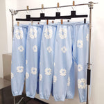 Denim Trs - pantalon en Coton à imprimé graphique - bleu ciel