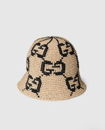 Chapeau cloche en paille GG