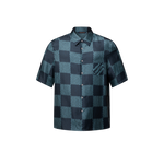 Chemise manches courtes Damier en soie