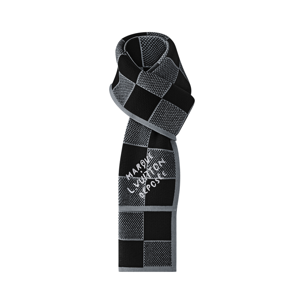 Bonnet et Écharpe Damier Heritage Noir