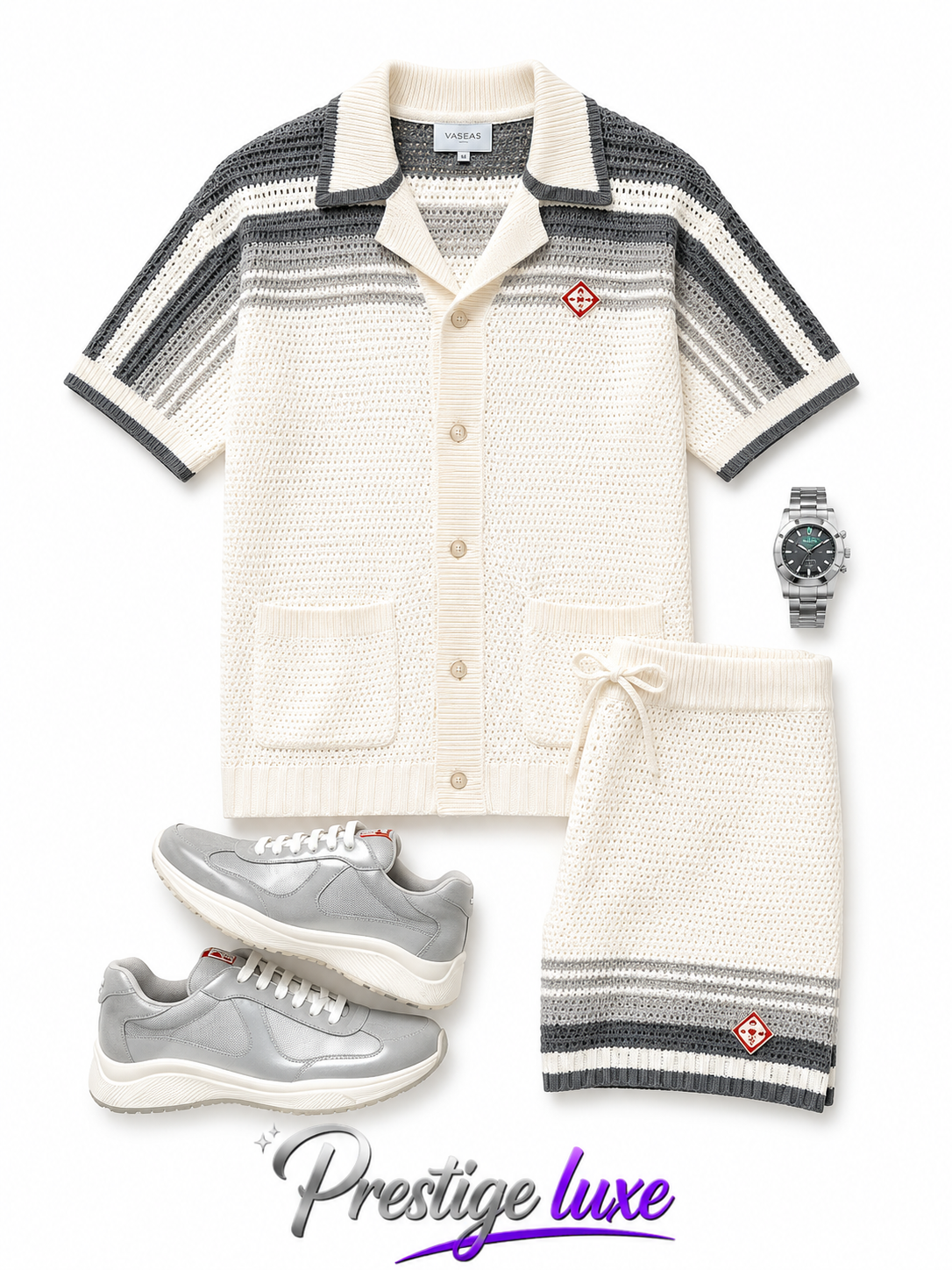 Ensemble Prestigeluxe Casa x Prada gris