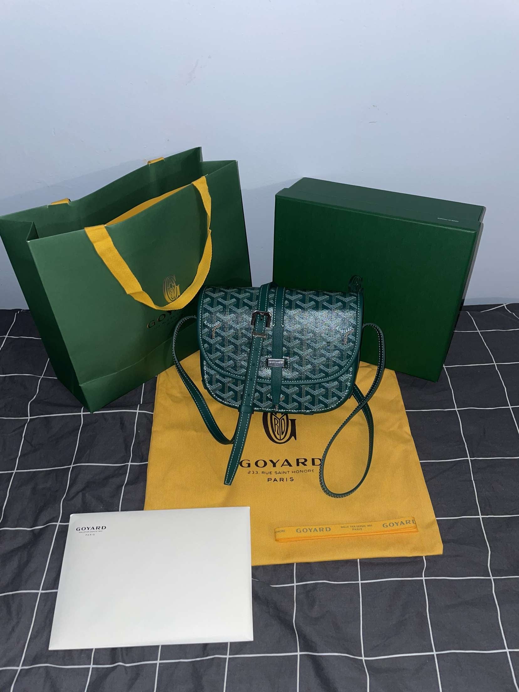 Sac Belvédère  green leather