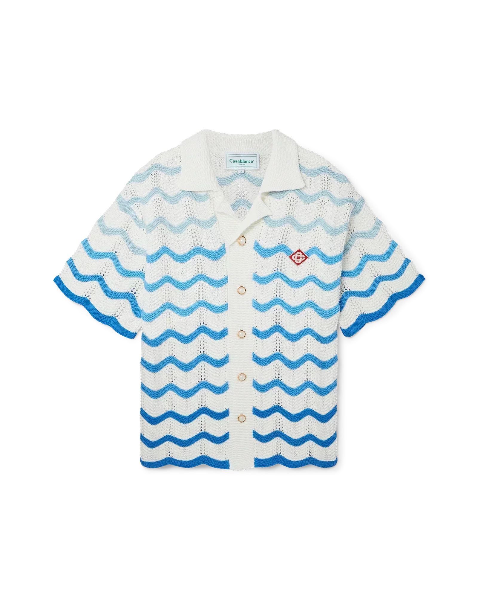 Wavy Gradient Crochet Shirt