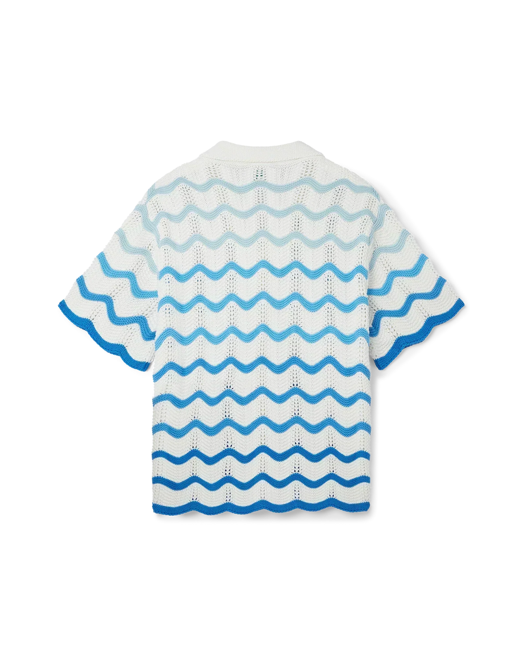 Wavy Gradient Crochet Shirt