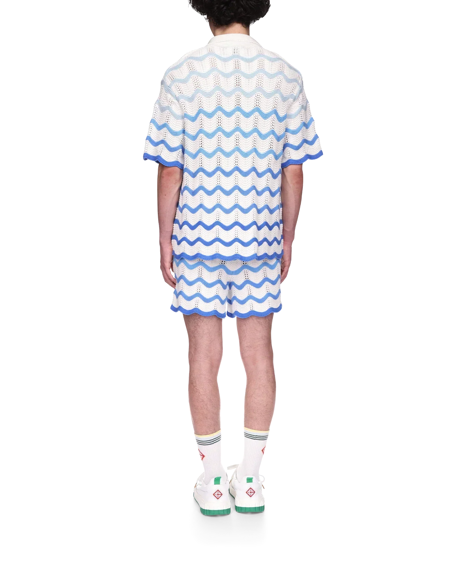 Wavy Gradient Crochet Shirt