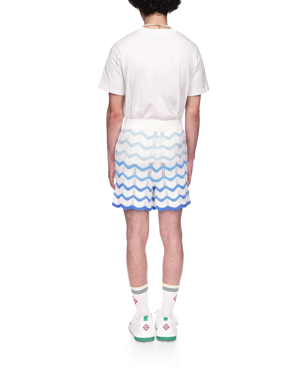 Wavy Gradient Crochet Shorts