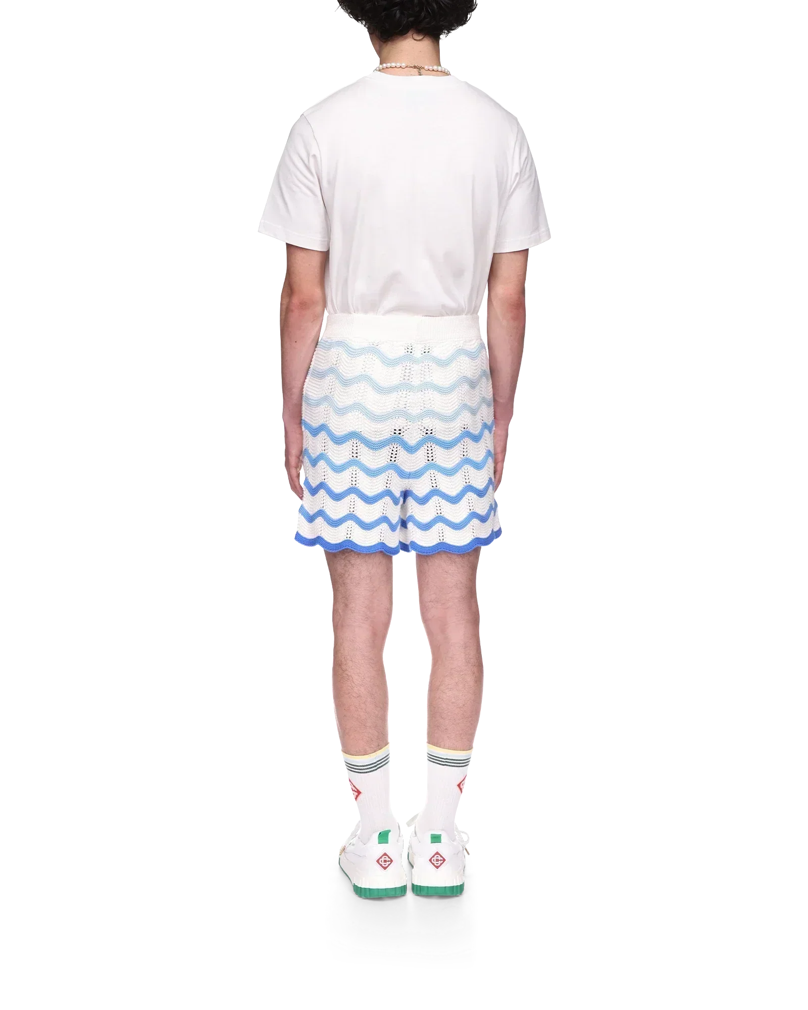 Wavy Gradient Crochet Shorts